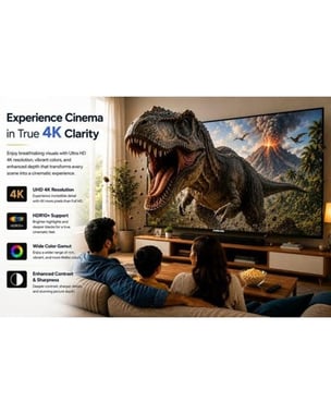 Nikai 85" Smart Tv,4k Led,60 Hz,Black,85qtzn4ksled