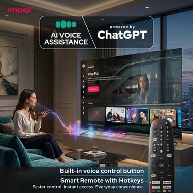 امبيكس 85 بوصة تلفزيون ذكي,دقة 4 كيه كيو ليد,60 Hz,اسود,Impex Whale OS 85" SMART QLED TV