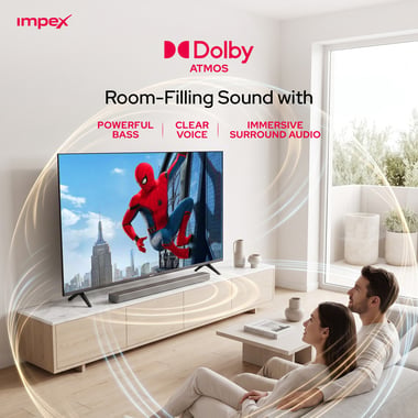 امبيكس 50 بوصة تلفزيون ذكي,دقة كاملة كيو ليد,60 Hz,اسود,50 Inch Google QLED Smart TV Full HD 1080P