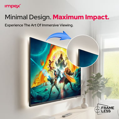 امبيكس 32 بوصة تلفزيون ذكي,دقة اتش دي ليد,60 Hz,اسود,Impex Gloria 32 inch HD Smart LED TV