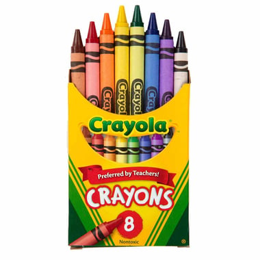 Crayola Wax Crayon,Assorted Color,8