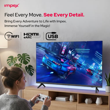 Impex 43" Smart Tv,Full Hd Led,60 Hz,Black,Impex 43 Inch Full Hd Smart Android Led Tv