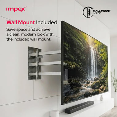 امبيكس 85 بوصة تلفزيون ذكي,دقة 4 كيه كيو ليد,120 Hz,اسود,Impex 85 Inch 4K Ultra HD Smart QLED Google TV