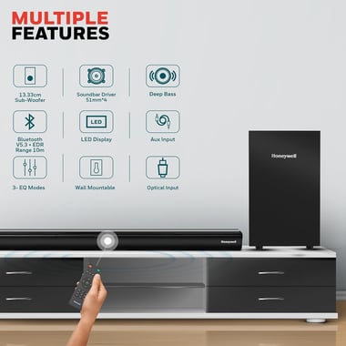 هوني ويل HC000259/AUD/SB/U3000/BLK ساوند بار,,أسود
