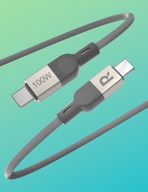 Ravpower Ravpower 100w Magnetic Nylon Braided C-C Cable 1.2m Sync & Charge Cable,1.2 Cm,Grey