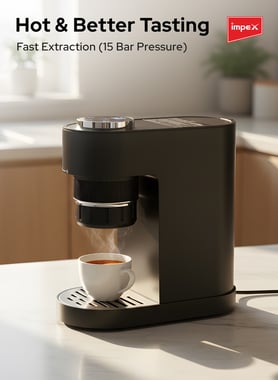 Impex Espresso Machine,Black