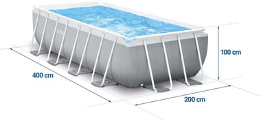 Intex Framed Pool 400.00 Cm×100.00 Cm×200.00 Cm,4 Person,Multicolor