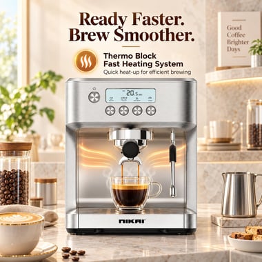 Nikai Espresso Machine,Silver