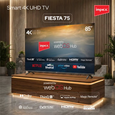 Impex 85" Smart Tv,4k Led,60 Hz,Black,Impex Fiesta 85" 4k Ultra Hd Smart Led Tv