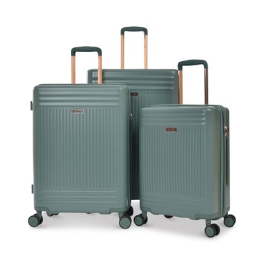 Track Luggage Set Of 3 (20"/24"/28"),3 Pieces,Green