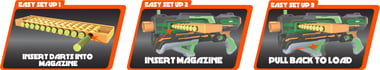 Hip Shot Dart Gun,4 Years And Above,Multicolor