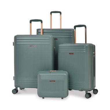 Track Luggage Set Of 4 (14"/20"/24"/28"),4 Pieces,Green