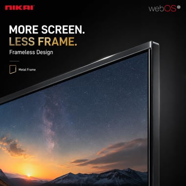 Nikai 100" Smart Tv,Uhd Led,60 Hz,Black,Nik100meu4stn