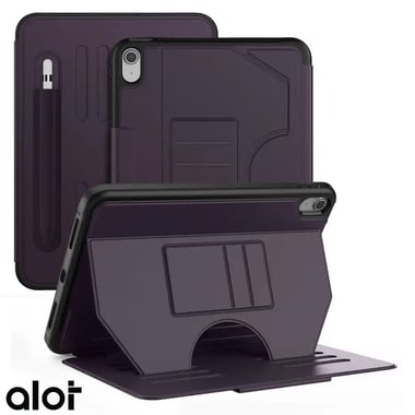 ألوت iPad 10th Generation (10.9-inch) حافظة كمبيوتر لوحي بغطاء خلفي,بنفسجي