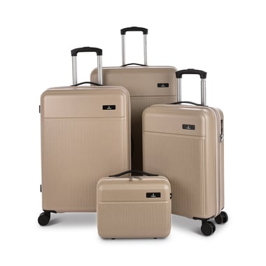 Track Luggage Set Of 4 (16"/20"/24"/28"),4 Pieces,Gold