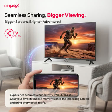 امبيكس 50 بوصة تلفزيون ذكي,دقة كاملة كيو ليد,60 Hz,اسود,Impex Gloria 50 Inch QLED Smart TV