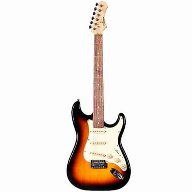 Unistar Sest200-Sb-Kit Electric Guitar Beginner,Right-Handed,6,Adults,Brown