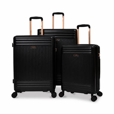 Track Luggage Set Of 3 (20"/24"/28"),3 Pieces,Black