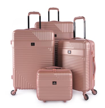 Track Luggage Set Of 4 (14"/20"/24"/28"),4 Pieces,Gold