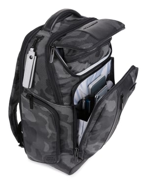 Piquadro Casual Backpack (16.5"),For 15.5" (Device),Unisex,Black