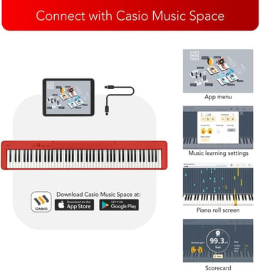 Casio Cdp-S160rd 88 Keys Digital Piano,Beginner,All Ages,Red