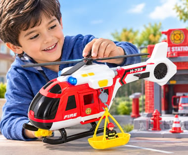 Teamsterz Play Vehicle Helicopter,3 Years And Above,Red