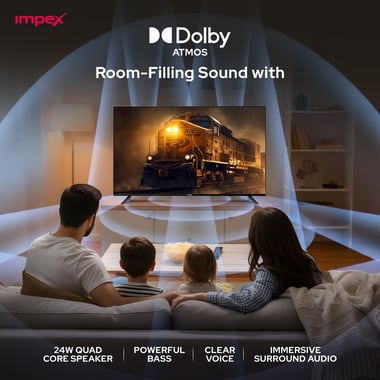 امبيكس 55 بوصة تلفزيون ذكي,دقة 4 كيه ليد,60 Hz,اسود,Impex evoQ 55" Ultra HD GOOGLE LED TV