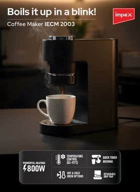 Impex Espresso Machine,Black