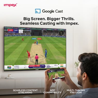 امبيكس 55 بوصة تلفزيون ذكي,دقة 4 كيه ليد,60 Hz,اسود,Impex evoQ 55" Ultra HD GOOGLE LED TV