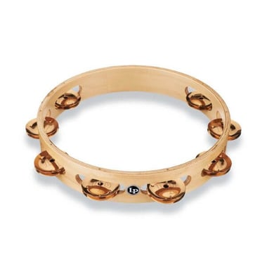 Latin Percussion Tambourine Intermediate 1 Piece,All Ages,Gold