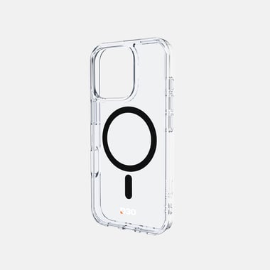 آرمربرو iPhone 16 Pro Max,غطاء خلفي للهاتف الذكي مع ماغ سيف,أسود / شفاف