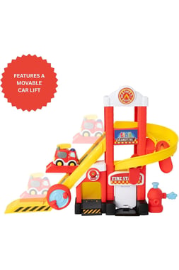 Teamsterz Vehicle & Track Set Truck,3 Years And Above,Multicolor