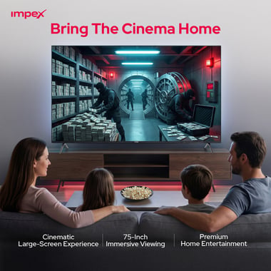 Impex 75" Smart Tv,4k Qd Mini-Led,120 Hz,Black,75qdmini120hz