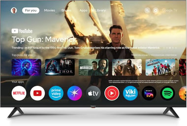 امبيكس 50 بوصة تلفزيون ذكي,دقة 4 كيه كيو ليد,60 Hz,اسود,50-Inch Google QLED TV
