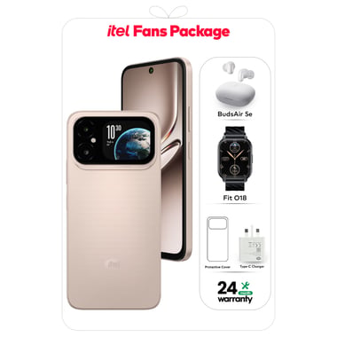 Itel A300 + Sunset Gold 128gb Bundle 5e + O18,128 Gb,6 Gb Ram,Sunset Gold,4g Lte,Mediatek Helio G81