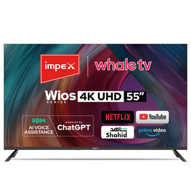 Impex 55" Smart Tv,4k Qled,60 Hz,Black,Wios55q