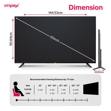 Impex 65" Smart Tv,4k Qd Mini-Led,120 Hz (Dlg),Black,65 Inch Google Tv Qd Mini Led 4k Ultra Hd Smart Tv