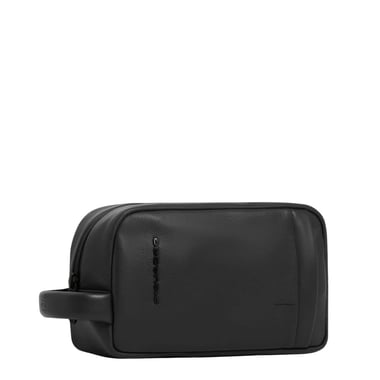 Piquadro Toiletry Case,Zipper Closure,Black