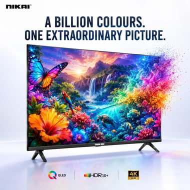 نيكاي 75 بوصة تلفزيون ذكي,دقة 4 كيه كيو ليد,60 Hz,اسود,NIK75MEU4QLED