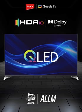 Impex 55" Smart Tv,4k Qled,120 Hz (Dlg),Black,Impex 55 Inch Qled Google Tv