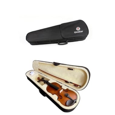 Unistar Violin Beginner,Right-Handed,4,Kids,Brown