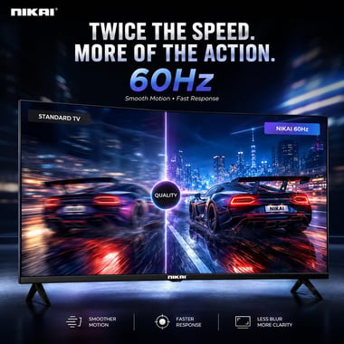 نيكاي 75 بوصة تلفزيون ذكي,دقة 4 كيه كيو ليد,60 Hz,اسود,NIK75MEU4QLED