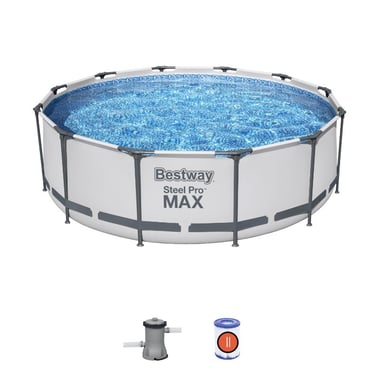 Bestway Framed Pool 366 Cm×366 Cm×100 Cm,5 Person,Multicolor