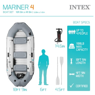 Intex Pool Float Boat 18 Years And Above,Multicolor