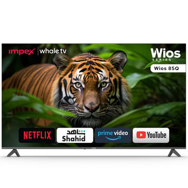 Impex 85" Smart Tv,4k Qled,60 Hz,Black,Impex Whale Os 85" Smart Qled Tv