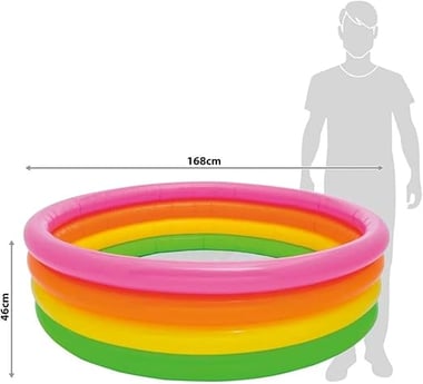 Intex Inflatable Pool 168.00 Cm×168.00 Cm×46.00 Cm,2 Person,Multicolor