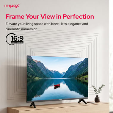 امبيكس 32 بوصة تلفزيون ذكي,دقة اتش دي كيو ليد,60 Hz,اسود,Impex 32" Android Smart QLED TV