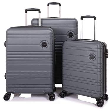 Track Luggage Set Of 3 (20"/24"/28"),3 Pieces,Grey