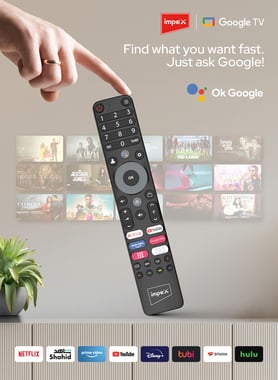 Impex 55" Smart Tv,4k Qled,120 Hz (Dlg),Black,Impex 55 Inch Qled Google Tv