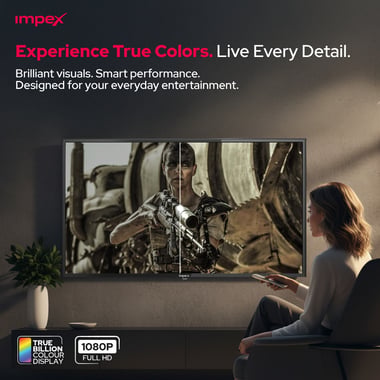 امبيكس 40 بوصة تلفزيون ذكي,دقة كاملة ليد,60 Hz,اسود,Impex 40 Inch Full HD Smart LED TV